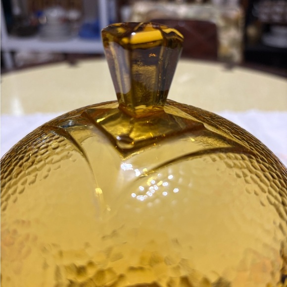 Vintage Jeannette Amber Glass Candy Dish - Picture 4 of 8
